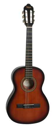 Valencia VC203HCSB - 3/4 Size Classical Guitar - Hybrid, Thin Neck - Satin Classic Sunburst