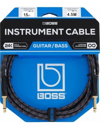 Boss - BIC-15 15ft / 4.5m Instrument Cable Black