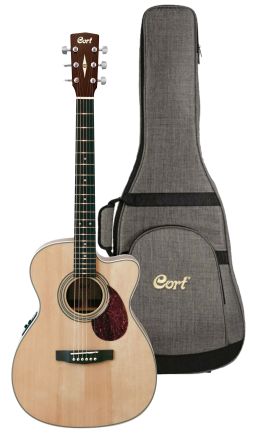 Cort L500E OP OM Style Acoustic Electric Guitar w/ Deluxe Gig Bag