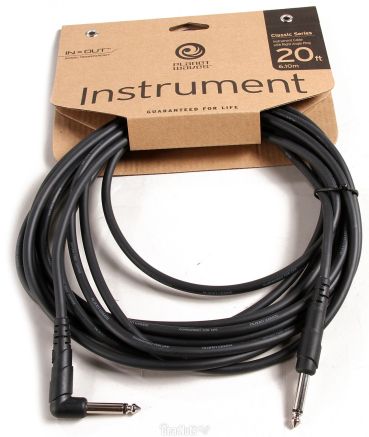 Planet Waves PW-CGTRA-20 Right Angle Instrument Guitar Lead - 20ft