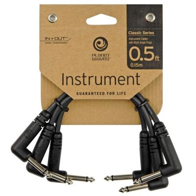 Planet Waves PW-CGTP-305 D'Addario Classic Series Patch Cable, 3-pack, 6 Inches