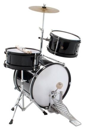 DXP 3pce Junior Drum Kit 3 in Black  