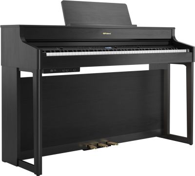 Roland HP702 Digital Piano - Charcoal Black with Bench Seat