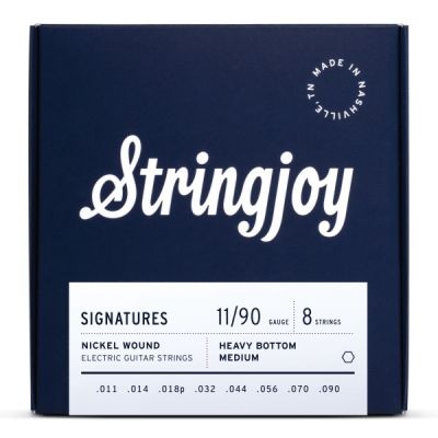 Stringjoy Signatures | 8 String Heavy Bottom Medium Gauge (11-90) Nickel Wound Electric Guitar Strings