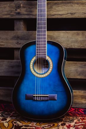 Ashton CG12 1/2 Size Nylon String Guitar Pack Blue Burst