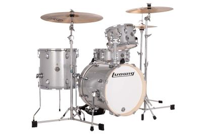 Ludwig 4 Pce Breakbeats Quest Love Shell Pack in Silver Sparkle