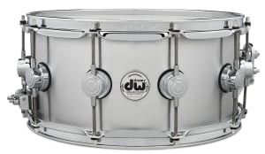 DW DRVM6514SVC - COLLECTOR'S SERIES 6.5X14 ROLLED ALUMINUM SNARE W/ CHR HDWR