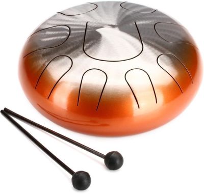 Pearl Awakening 9 note Metal Tongue Drum C Lydian in Natural Orange Burst