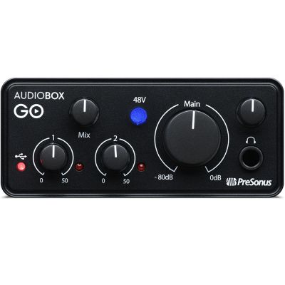 Presonus AudioBox GO Ultra-compact, mobile 2x2 USB audio interface