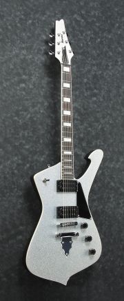 Ibanez PS60 SSL Paul Stanley Signature Electric Guitar in Silver Sparkle