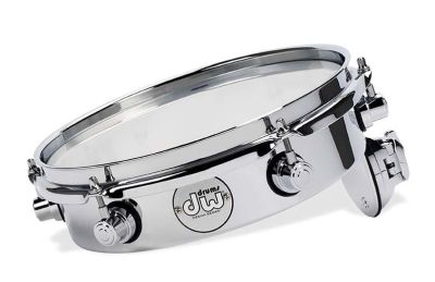 DW Design Series Piccolo Tom, 2.5x10, Chrome Over ST-shirtl w/Chrome Hardware