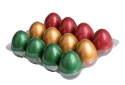 CPK Egg Shakers in Assorted Metallic Colours Each