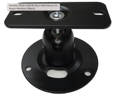 Genelec 8000-420CB Short Wall Mount for Select Monitors in Black - Each