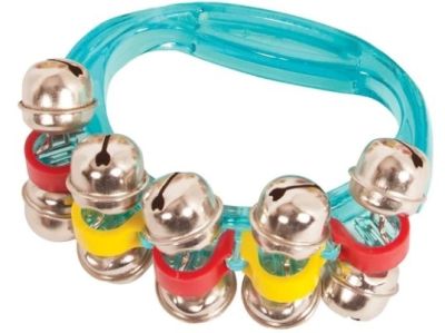 CPK 10 Bell Sleigh Bells on Plastic Handle in Blue