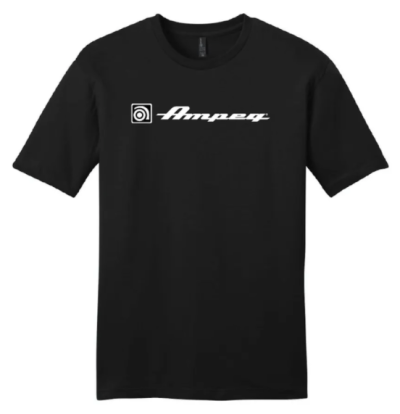 Ampeg Script and Clam Shell Tee in Black (Large)