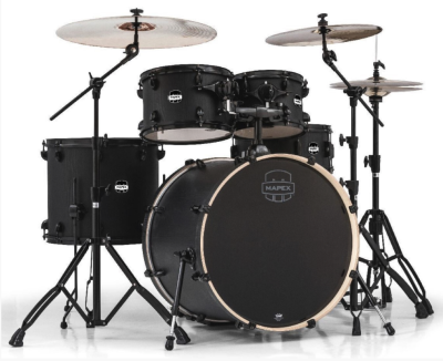 Mapex Mars Birch 5-Piece Rock Fast Shell Pack in Nightwood w/ Black Hardware