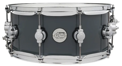 DW Design Series Maple Snare 14''6'' in Steel Gray Gloss Lacquer