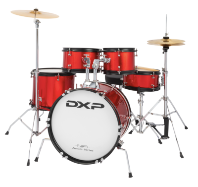 DXP 5 Piece Junior Size Drum Kit 16 8 10 12 10Sn Inch in Candy Apple Sparkle