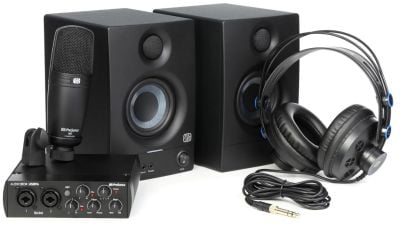 PreSonus AudioBox USB96CB w/ Interface, Monitors, Mic, Headphones & Software