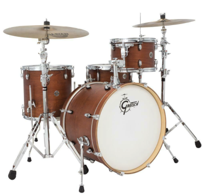 Gretsch Catalina Club Jazz 4 Piece Shell Pack Drum Shell Kit Satin Walnut Glaze