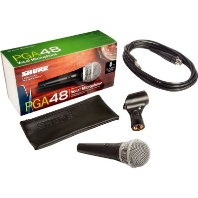 Shure PGA48 Alta Series Vocal Microphone with Quarter inch Jack Cable