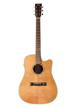 Tasman TA100-CE Cutaway Acoustic Electric Guitar with Case
