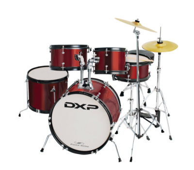 DXP 5 Piece Deluxe Junior Drum Kit Pack in Wine Red