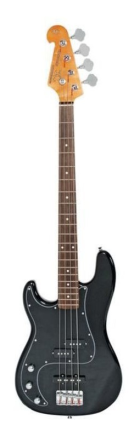 SX P&J Bass Left Handed in Black includes Gig Bag