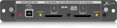 Behringer X-LIVE Expansion Card for 32 Channel Live Recording/Playback on SD/SDHC Cards and USB Audio/MIDI Interface