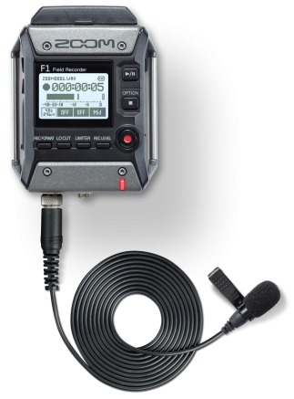Zoom F1-LP Field Recorder with Lapel Microphone