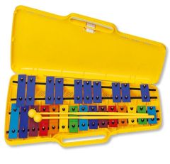 Angel AX25N Glockenspiel 25 Coloured Notes in Yellow Case