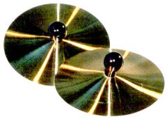 CPK 7" Brass  Hand Cymbals with Wood Knob handle