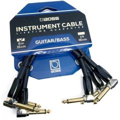 Boss BIC-PC 15cm Patch Cable - 3 Pack