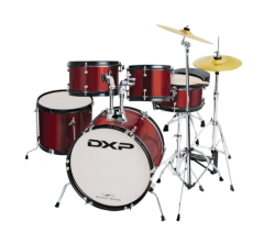 DXP 5 Piece Deluxe Junior Drum Kit Pack in Wine Red